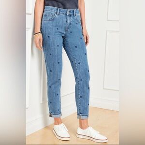 Talbots Rolling Ditsy Everyday Relaxed Jeans Size 6P